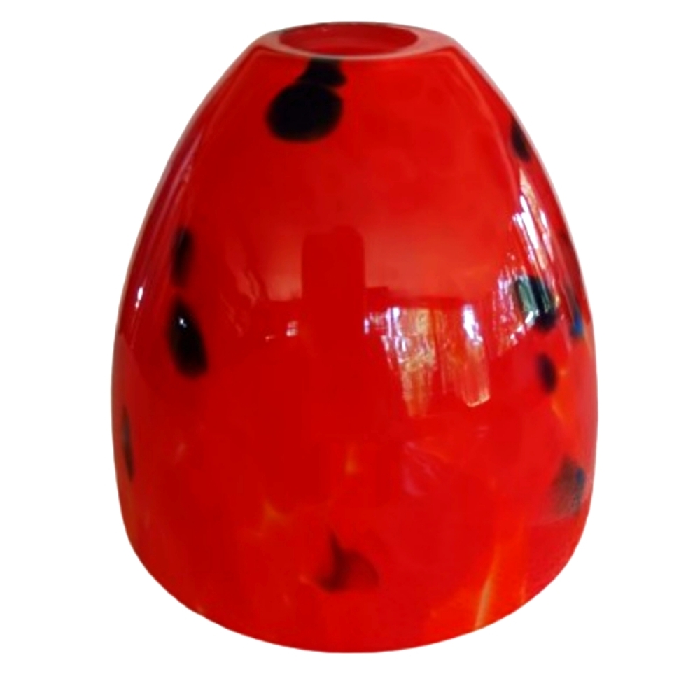 Vibrant Pendant Light Globe Orange/ Black/Blue/Yellow Art Glass
